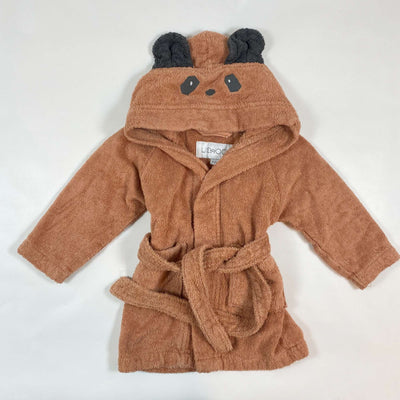 Liewood soft terracotta organic panda bathrobe 1-2Y 1
