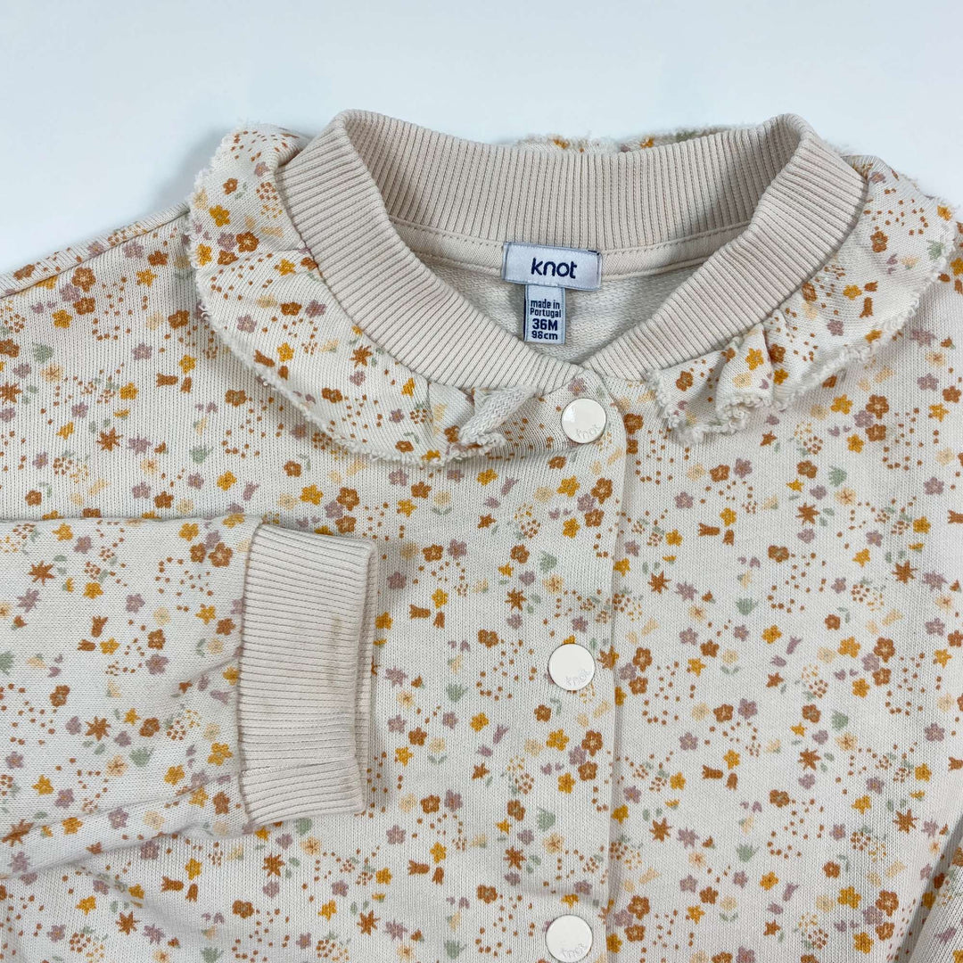 Knot cream floral sweatjacket 36M/98 2