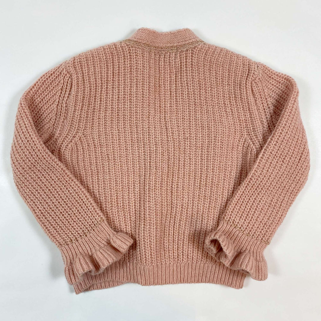 Petite Lucette pink cable knit glitter detail cardigan 24M 3