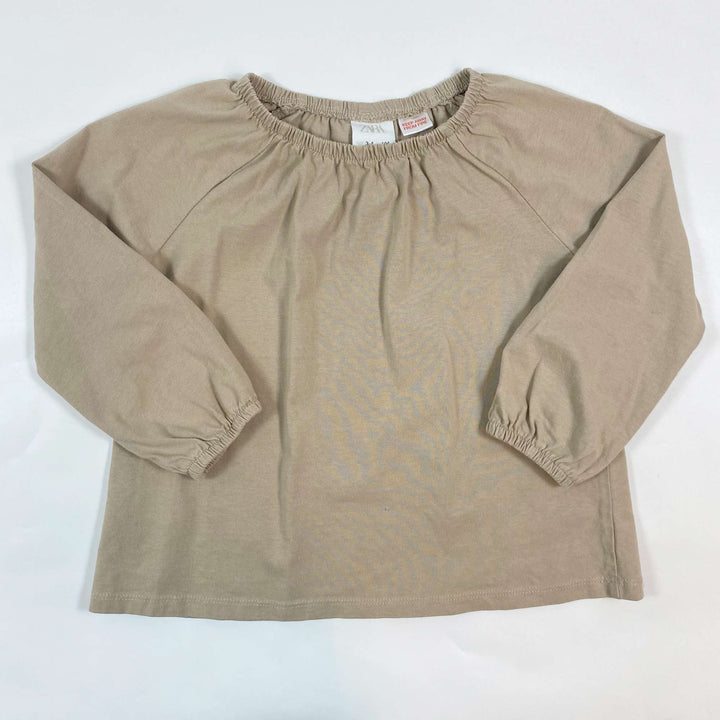 Zara beige cotton top 3-4Y/104 1