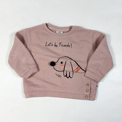 Zara pink dog sweatshirts 12-18M/86 1