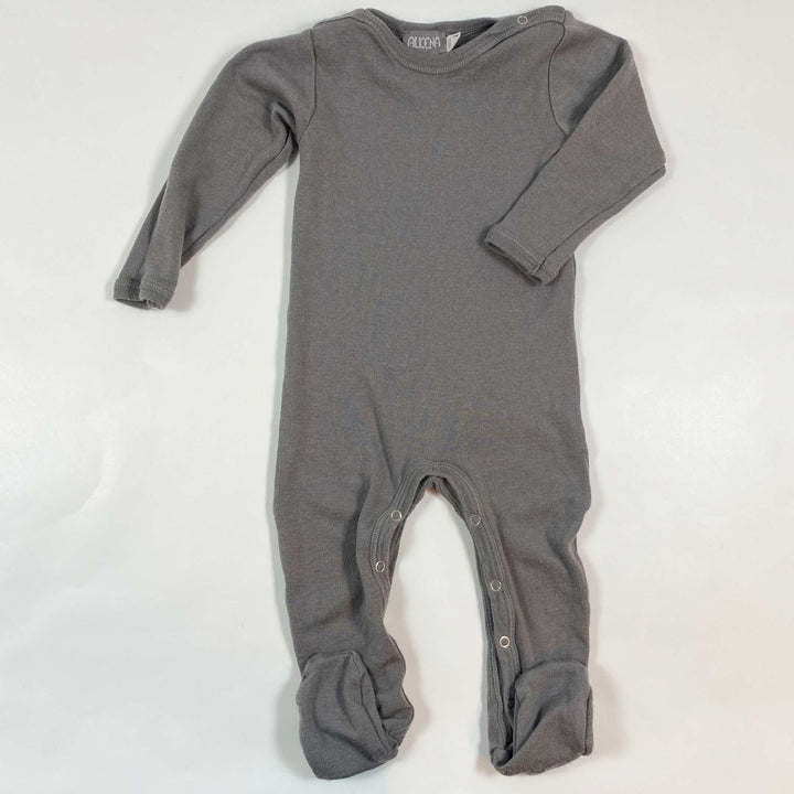 Alkena dark greige wool silk pyjama 86/92 1
