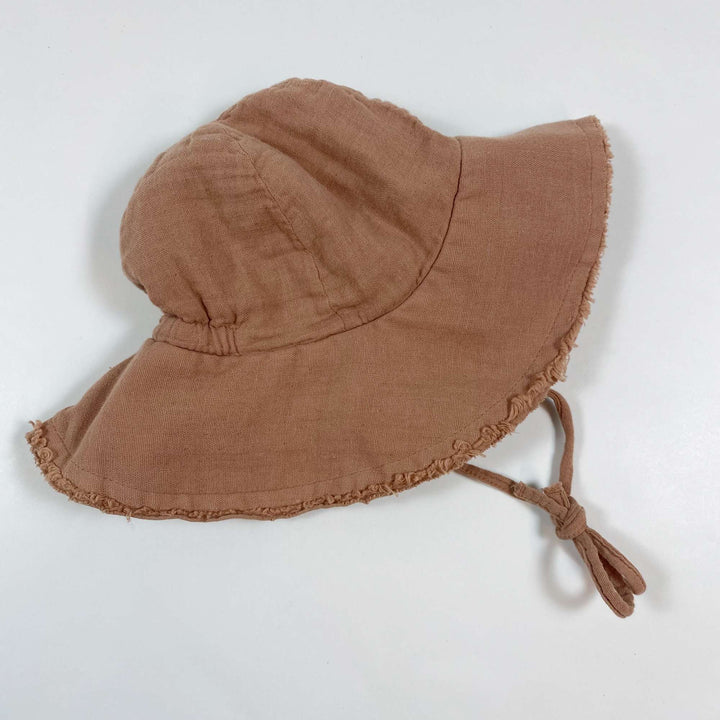 Nixnut soft terracotta sun hat 0-3M 1