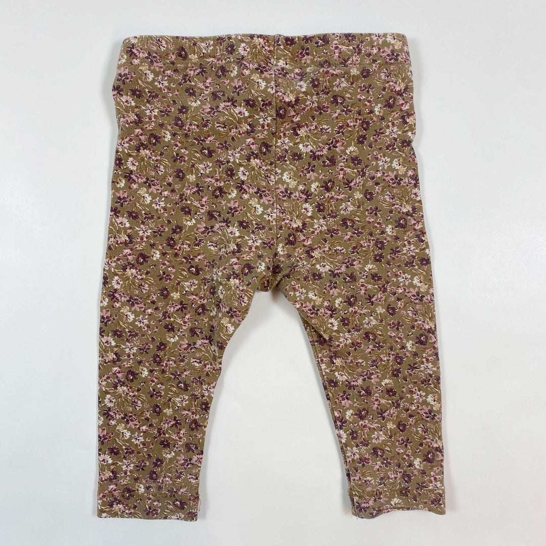 Wheat floral organic cotton leggings 6M/68 2