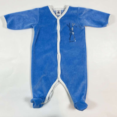 Petit Bateau blue velvet pyjama 3M/60 1