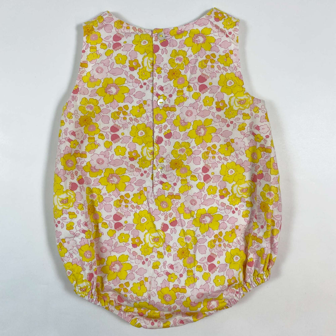 Jacadi yellow floral Liberty romper 6M/67 2