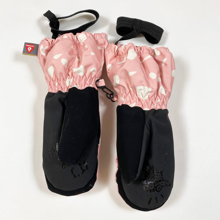 Namuk pink white dots winter/ski mittens with magnetic closure 68/74