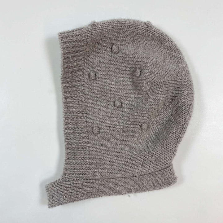 Olivier London grey cashmere pom pom knit bonnet 3-6Y/ L 2