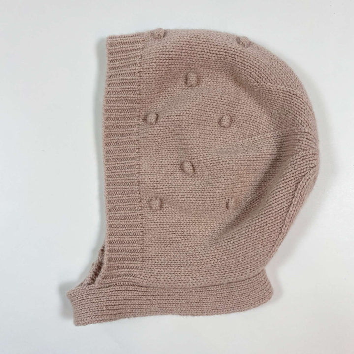 Olivier London soft pink cashmere pom pom knit bonnet 3-6Y/ L 2