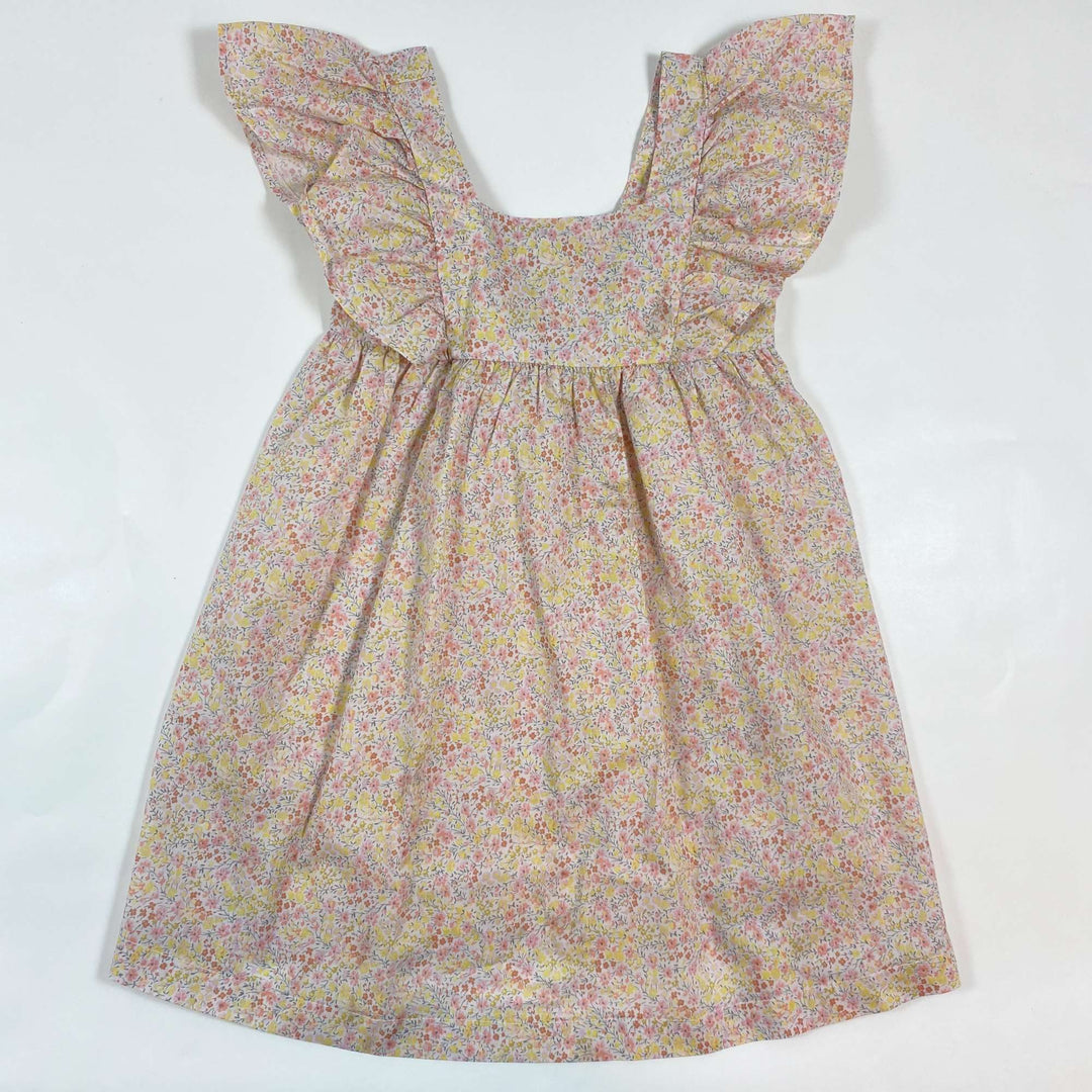 Olivier London soft pink floral print sleeveless sun dress 2-3Y 1