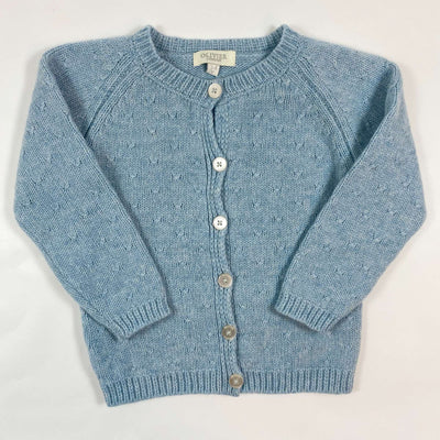 Olivier London baby blue cable knit cashmere cardigan 3-4Y 1