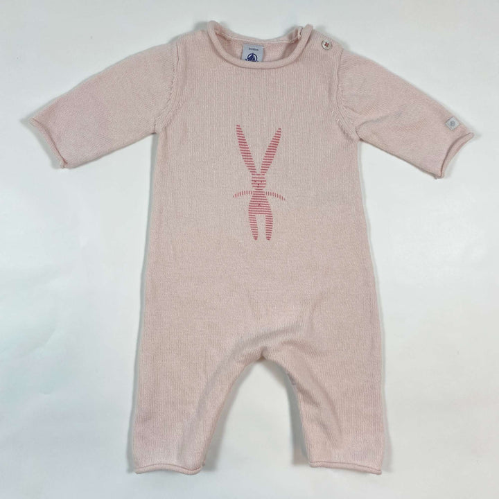 Petit Bateau soft pink wool blend jumpsuit 3M/60 1