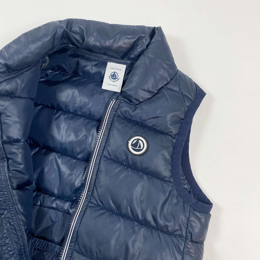 Petit Bateau navy padded gilet 4Y/104 3