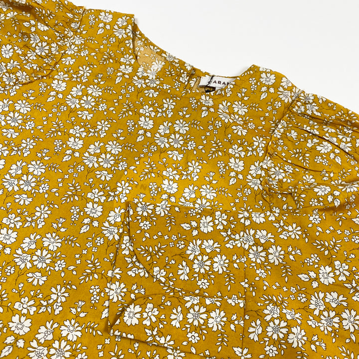 Caramel mustard floral blouse 8Y 1