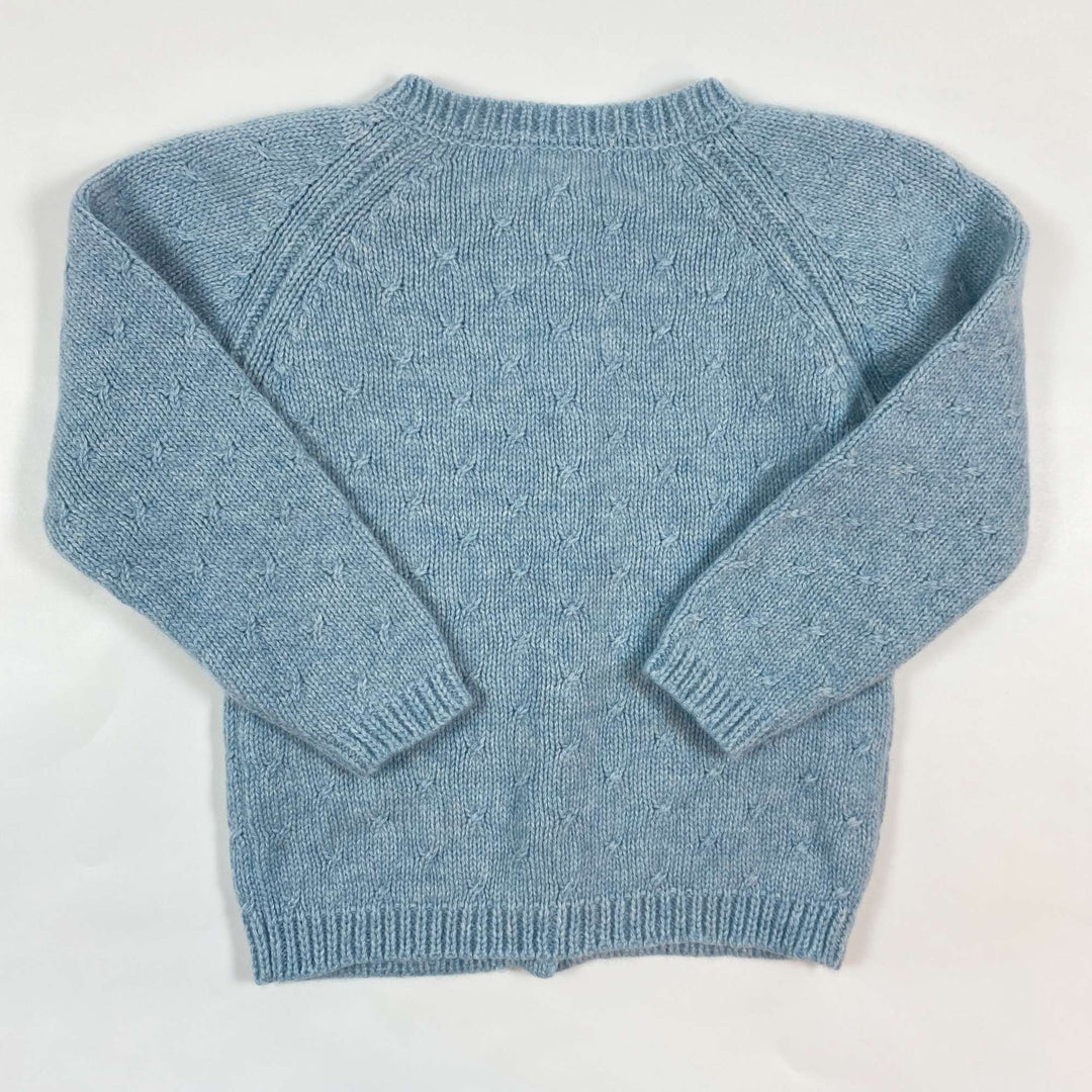 Olivier London baby blue cable knit cashmere cardigan 3-4Y 2