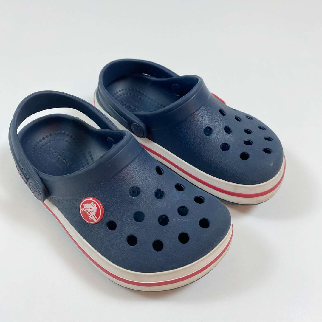 Crocs navy slippers 9/25.5 1