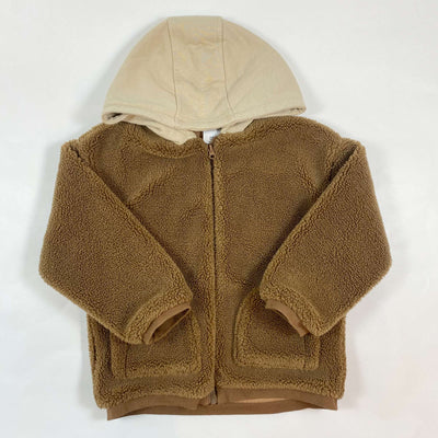 Zara brown teddy hooded jacket 3-4Y/104 1