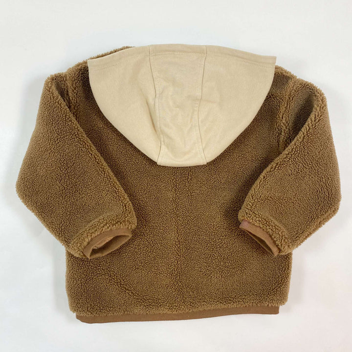 Zara brown teddy hooded jacket 3-4Y/104 3