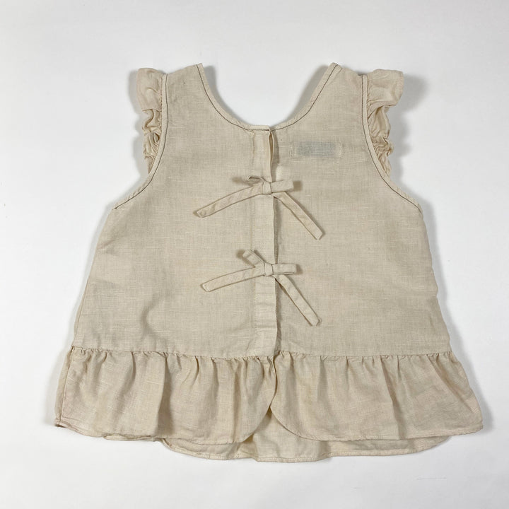 Zara beige linen sleeveless blouse 3-4Y/104