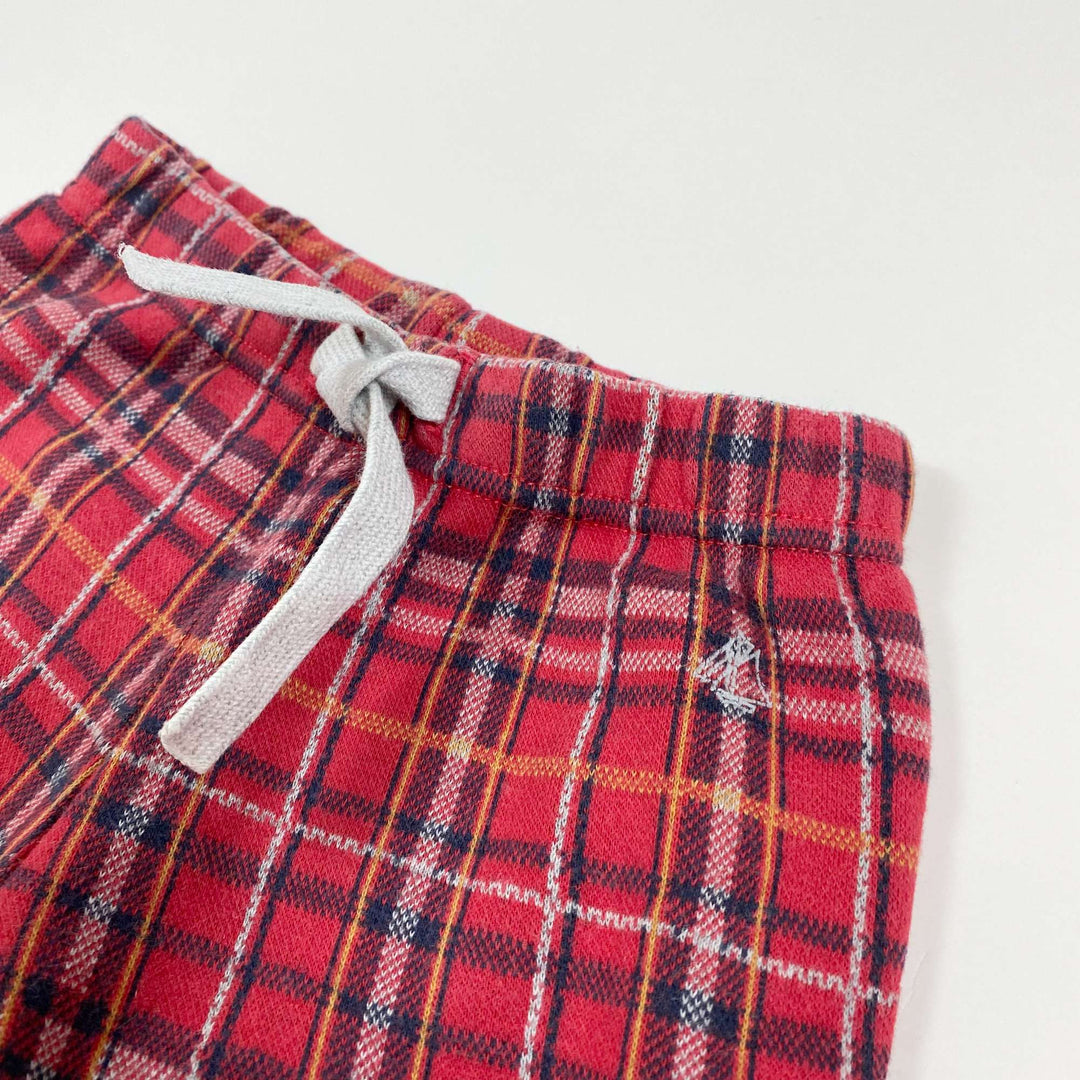 Petit Bateau red tartan flannel pyjama bottoms 24M/86 2