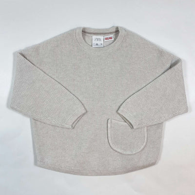 Zara off-white waffle knit sweater 3-4Y/104 1