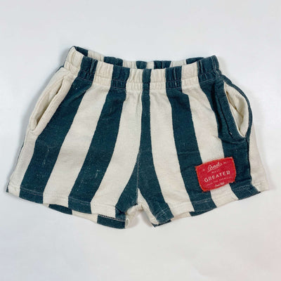 Zara petrol stripe french terry shorts 2-3Y/98 1