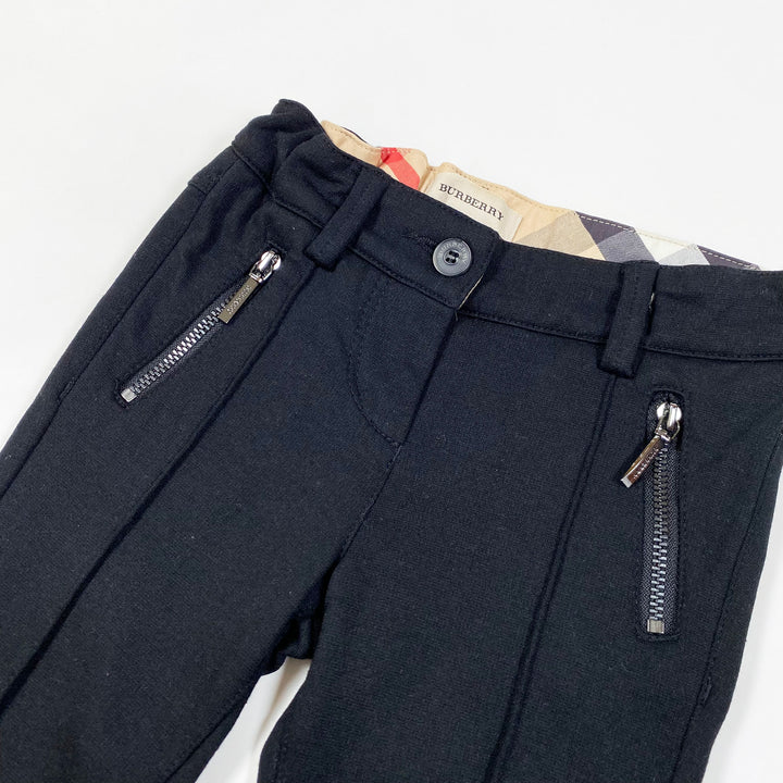 Burberry black stretch trousers 2Y/86 2