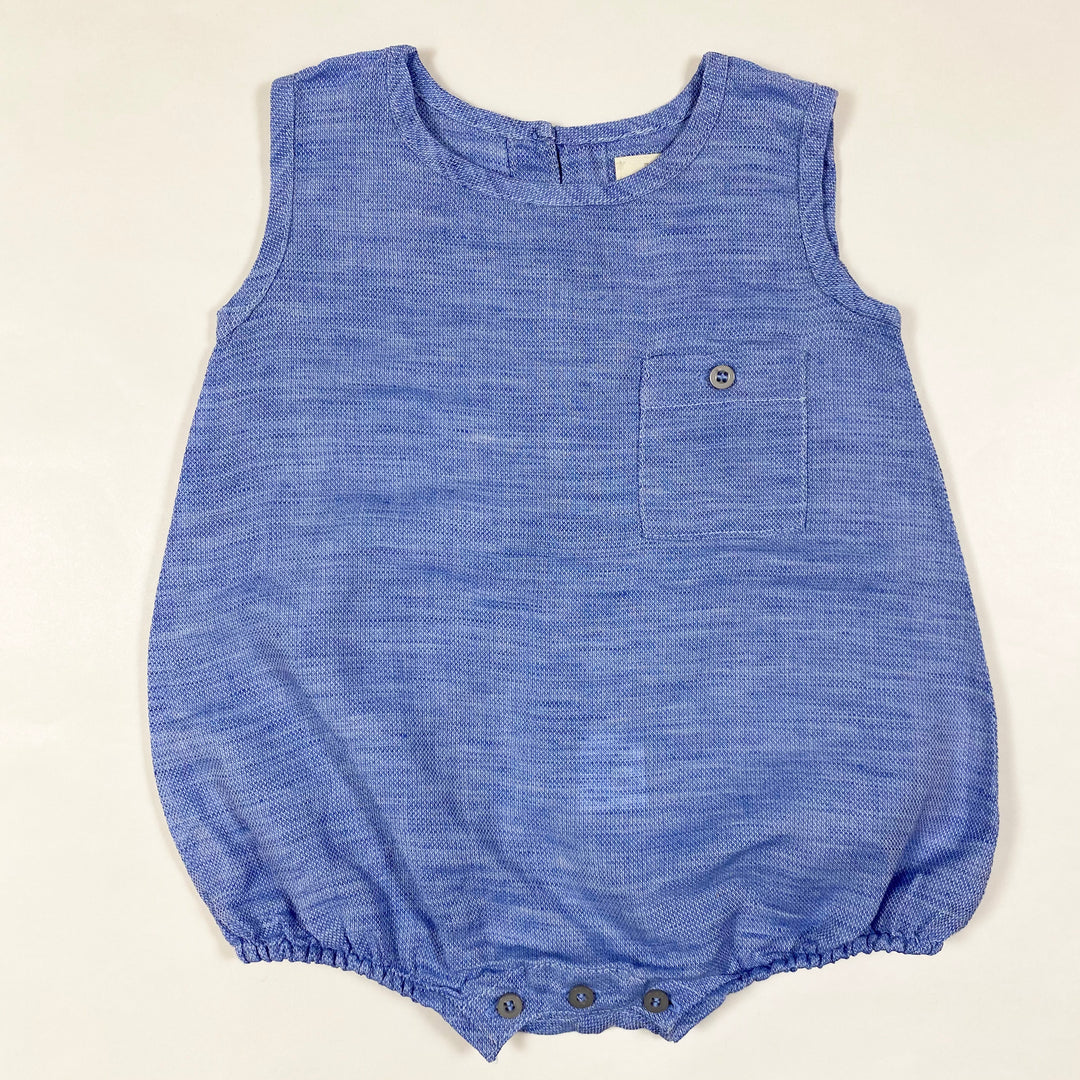 Poppy Rose sky blue linen romper 62 1
