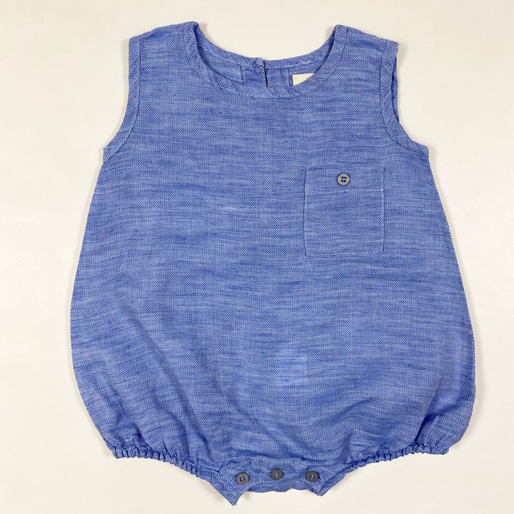 Poppy Rose sky blue linen romper 62 1