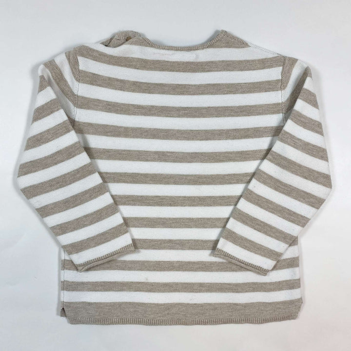 Zara beige stripe knit sweater 3-4Y/104 2