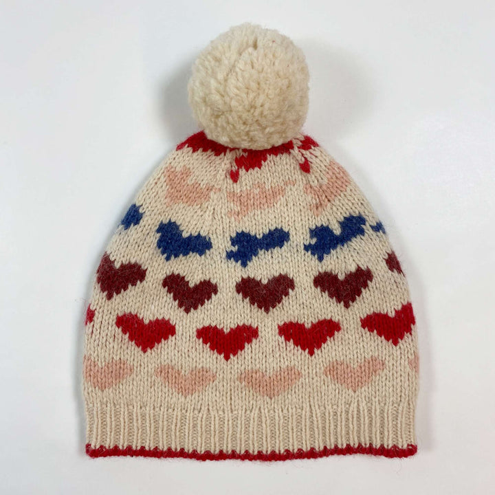 Bonton beige heart bonnet 6Y 2