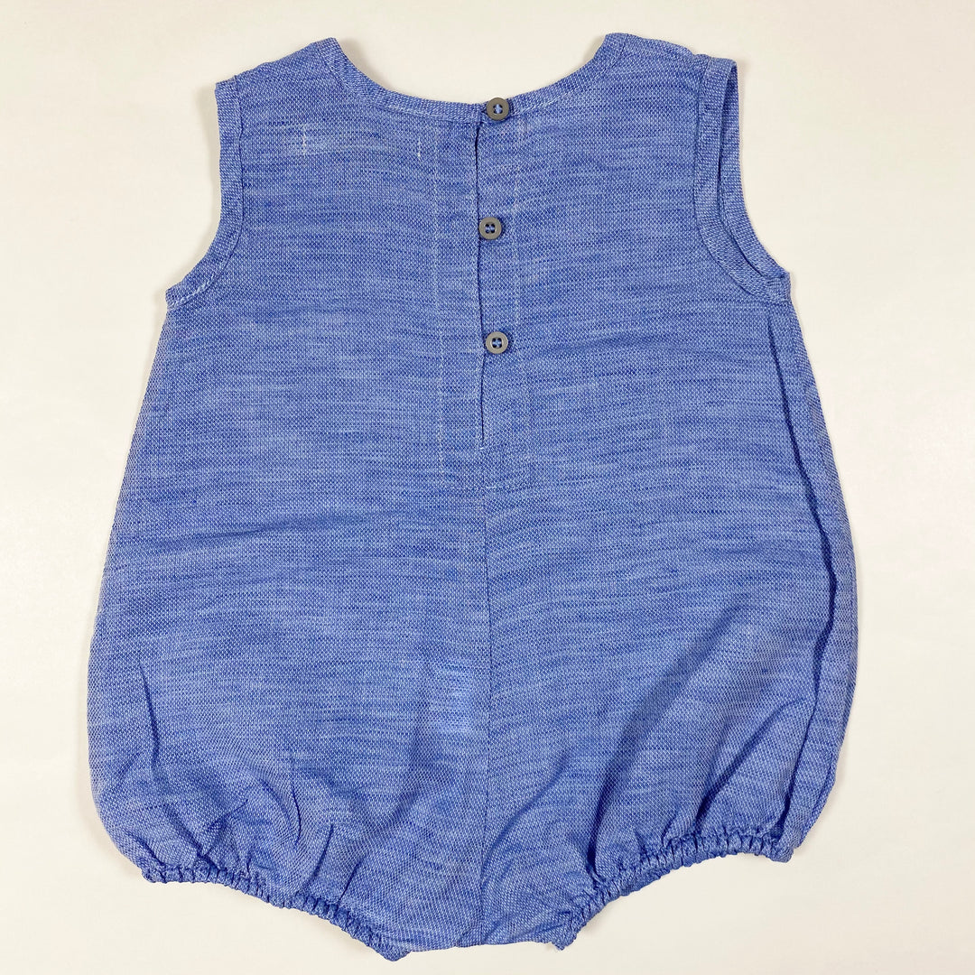 Poppy Rose sky blue linen romper 62 3