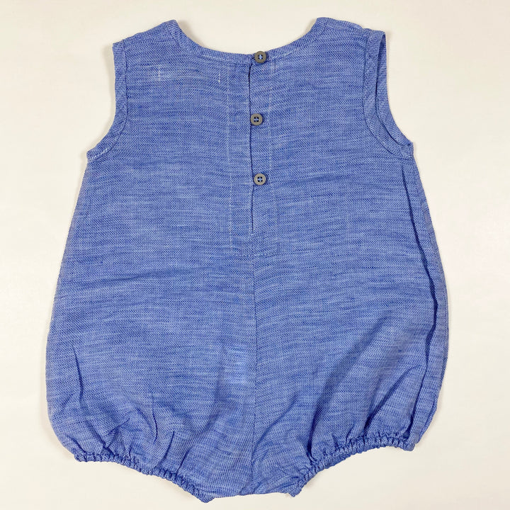 Poppy Rose sky blue linen romper 62 3