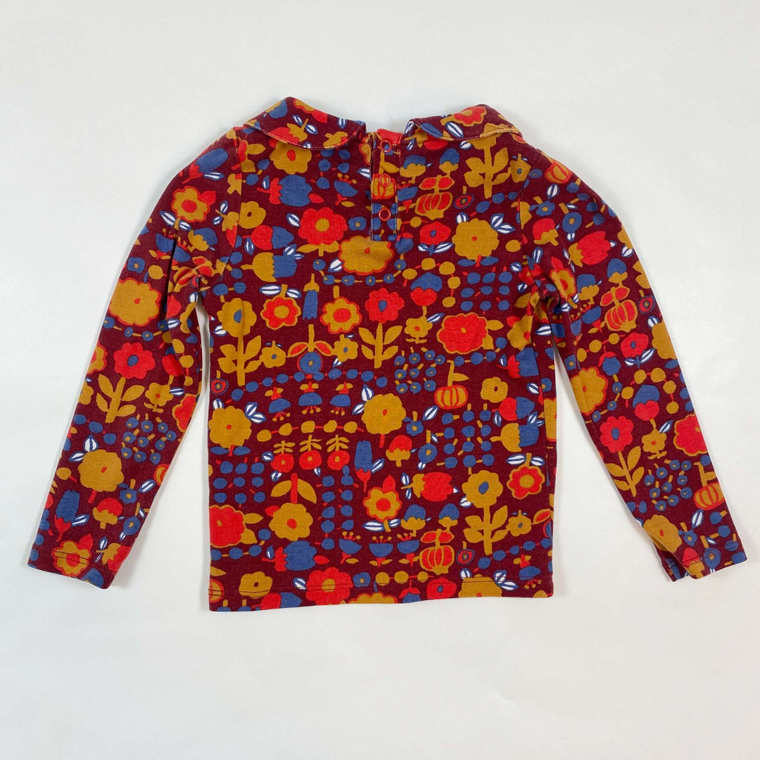 Misha & Puff burgundy floral longsleeve with collar 5-6Y 3