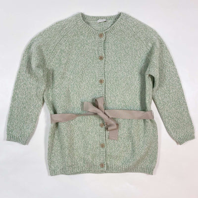Il Gufo green melange wool mix cardigan with belt 6Y 1
