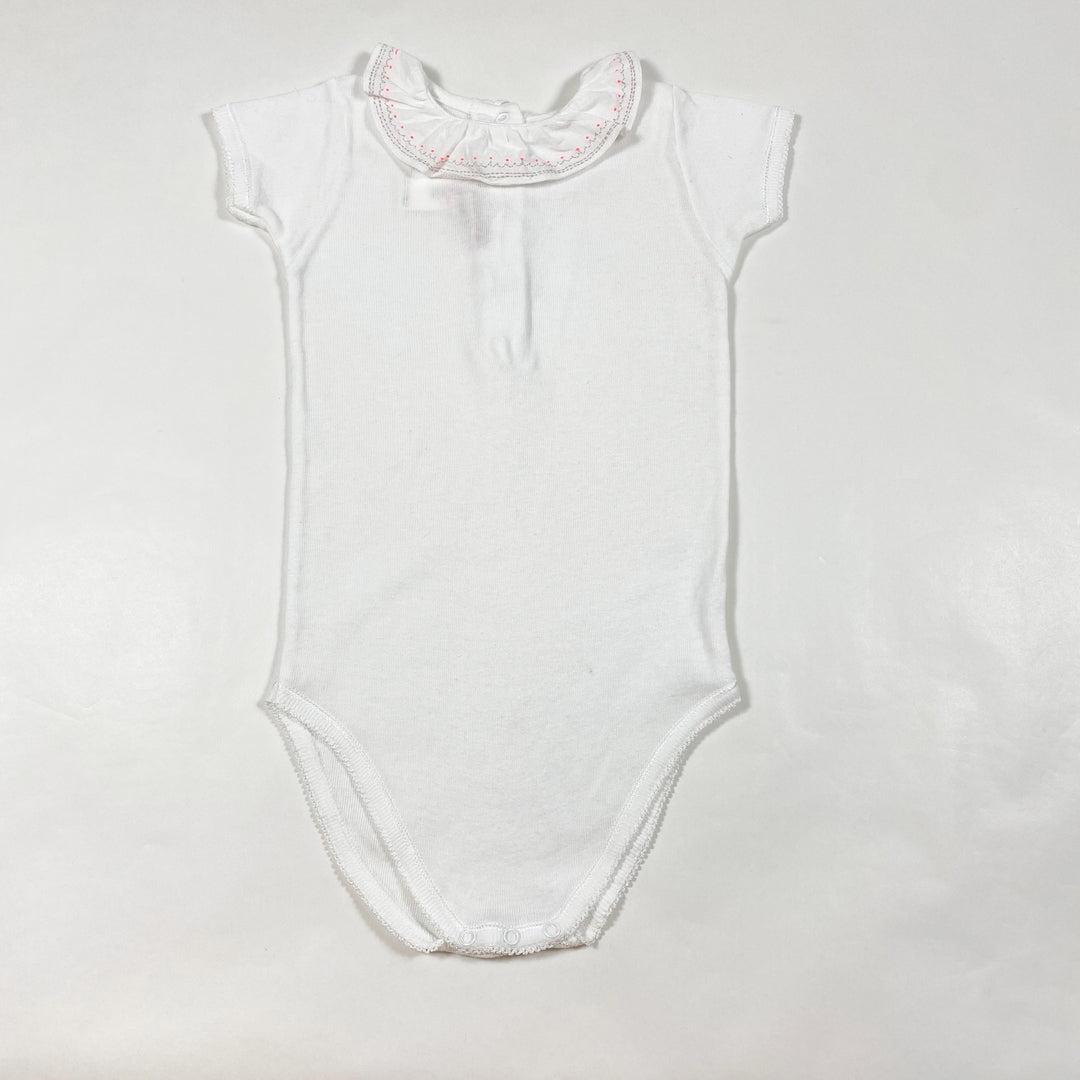 Bonpoint white body with embroidered collar 12M 1