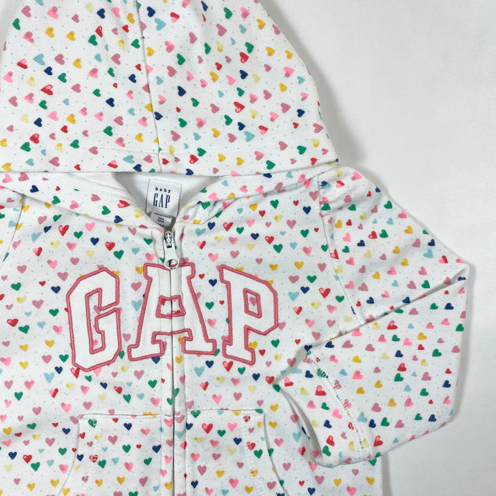 Gap confetti hearts hooded jacket 12-18M/80
