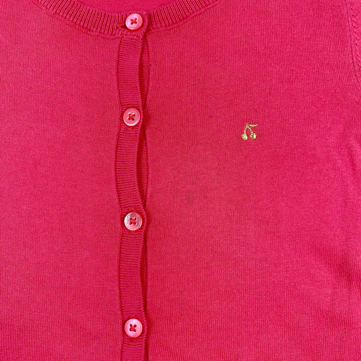 Bonpoint pink cotton cardigan 8Y 2