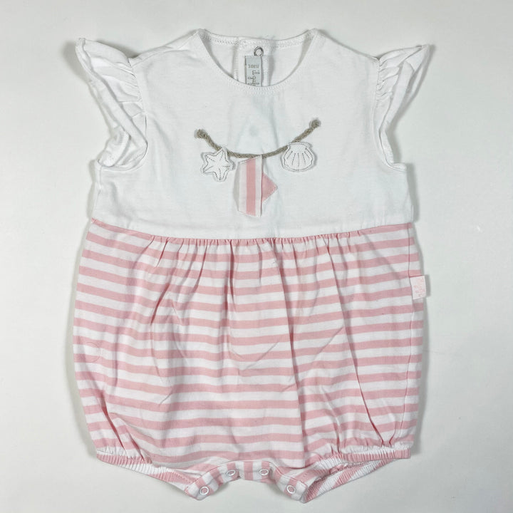 il gufo pink/white marine romper 3M