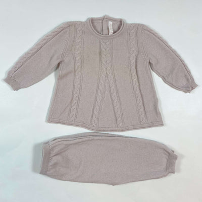 Théophile et Patachou soft pink cashmere pullover and pants 3M 1