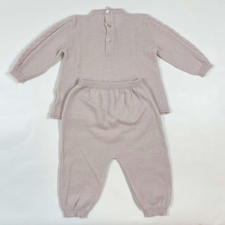 Théophile et Patachou soft pink cashmere pullover and pants 3M 2