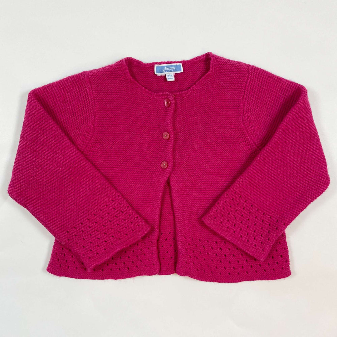 Jacadi hot pink cardigan 24M/88cm 1