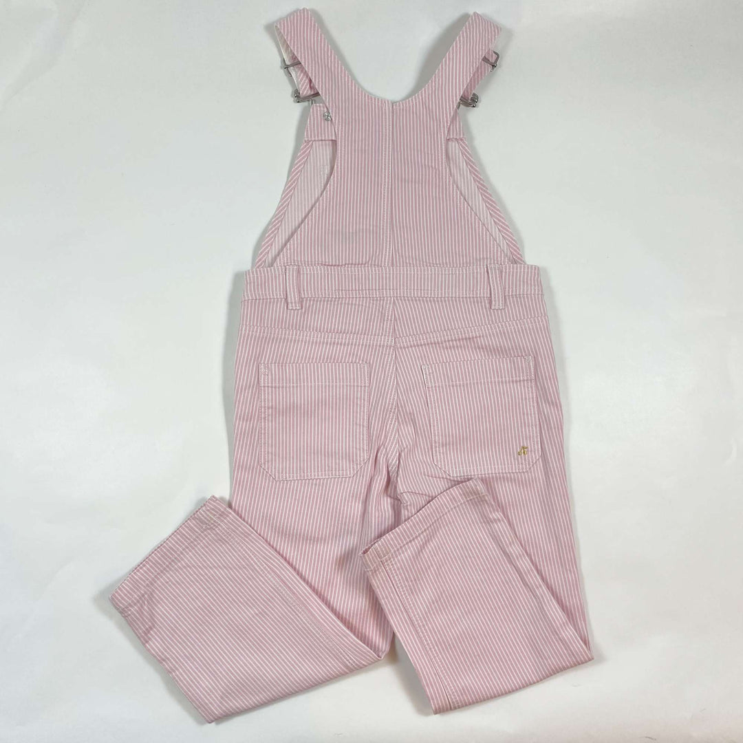 Bonpoint pink striped dungarees 3Y 3