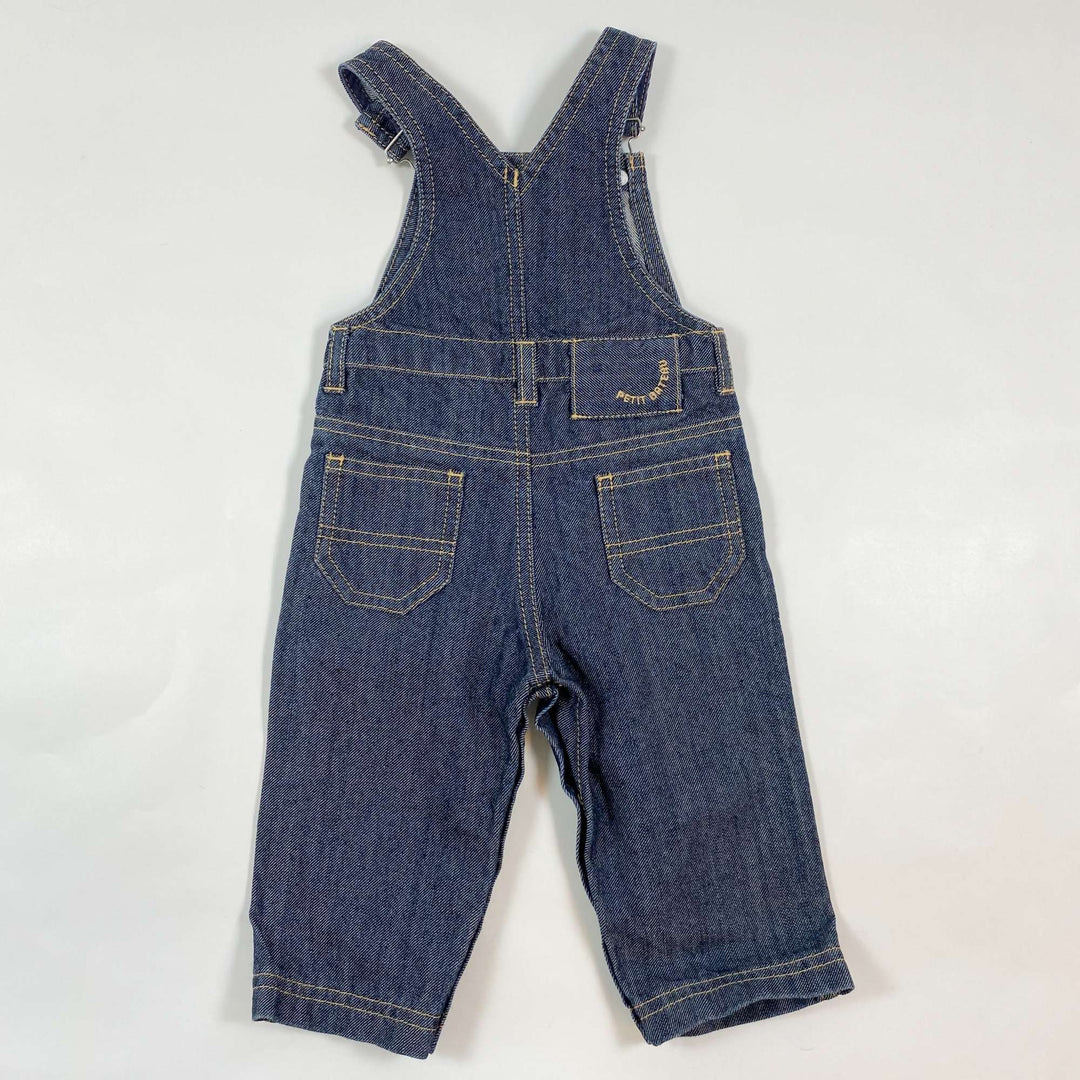 Petit Bateau indigo denim dungarees 6M/67 2