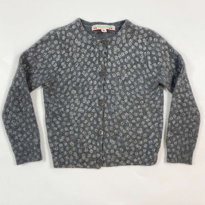 Bonpoint grey cashmere cardigan with silver dots 3Y 1