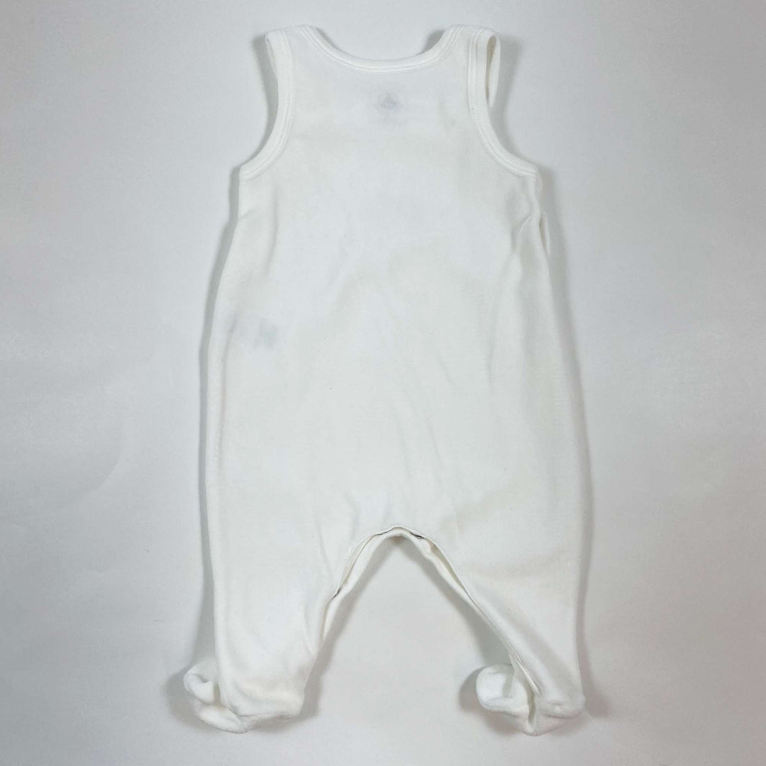 Petit Bateau white bird terry romper 1M/54 3