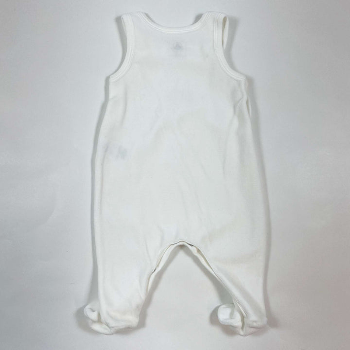 Petit Bateau white bird terry romper 1M/54 3