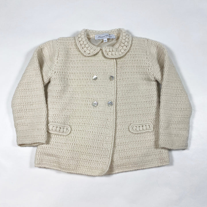 Tartine et Chocolat beige wool knit coat 3A 1