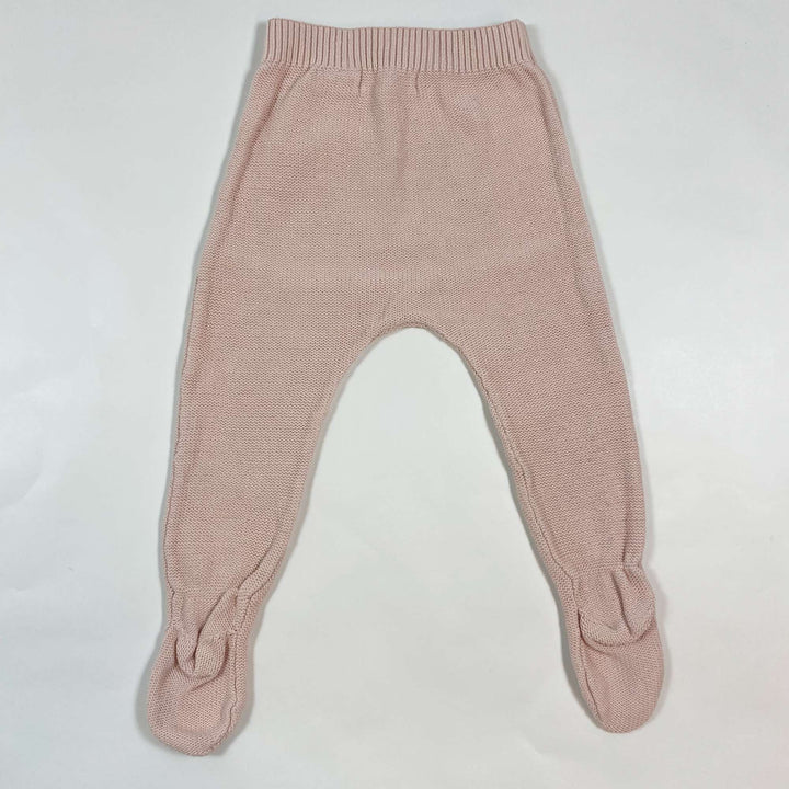 Zara light pink knitted baby pants 6-9M/74 2