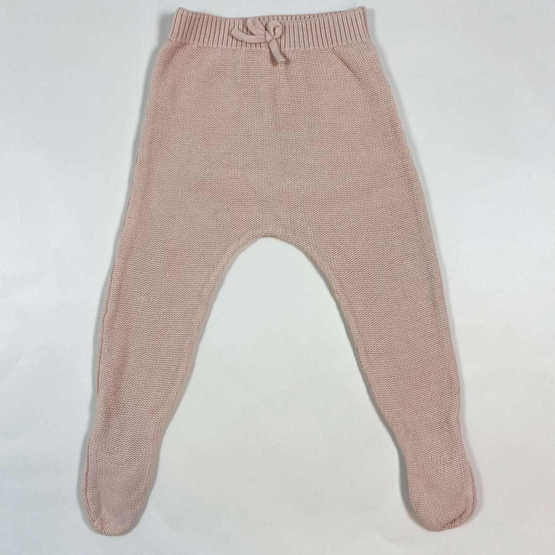 Zara light pink knitted baby pants 6-9M/74 1